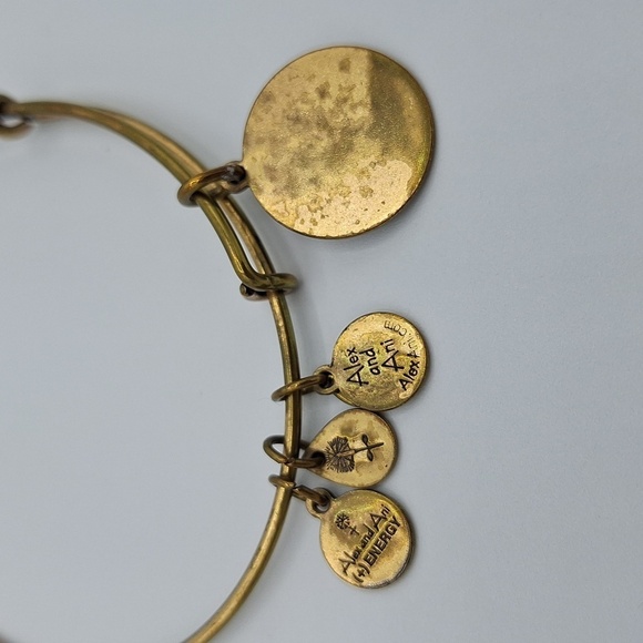 Alex and Ani Rafaelian Gold Finish "E" Bangle - Picture 6 of 9